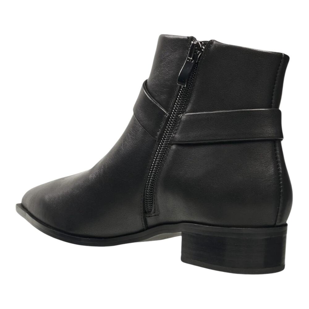 French Connection Women's Lilly Leather Ankle Booties Black Size 8 1/2 - Picture 3 of 4